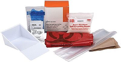 OSHA First Aid Only 20 Piece Bloodborne Pathogen (BBP) Spill Clean-Up Pack 20 Piece