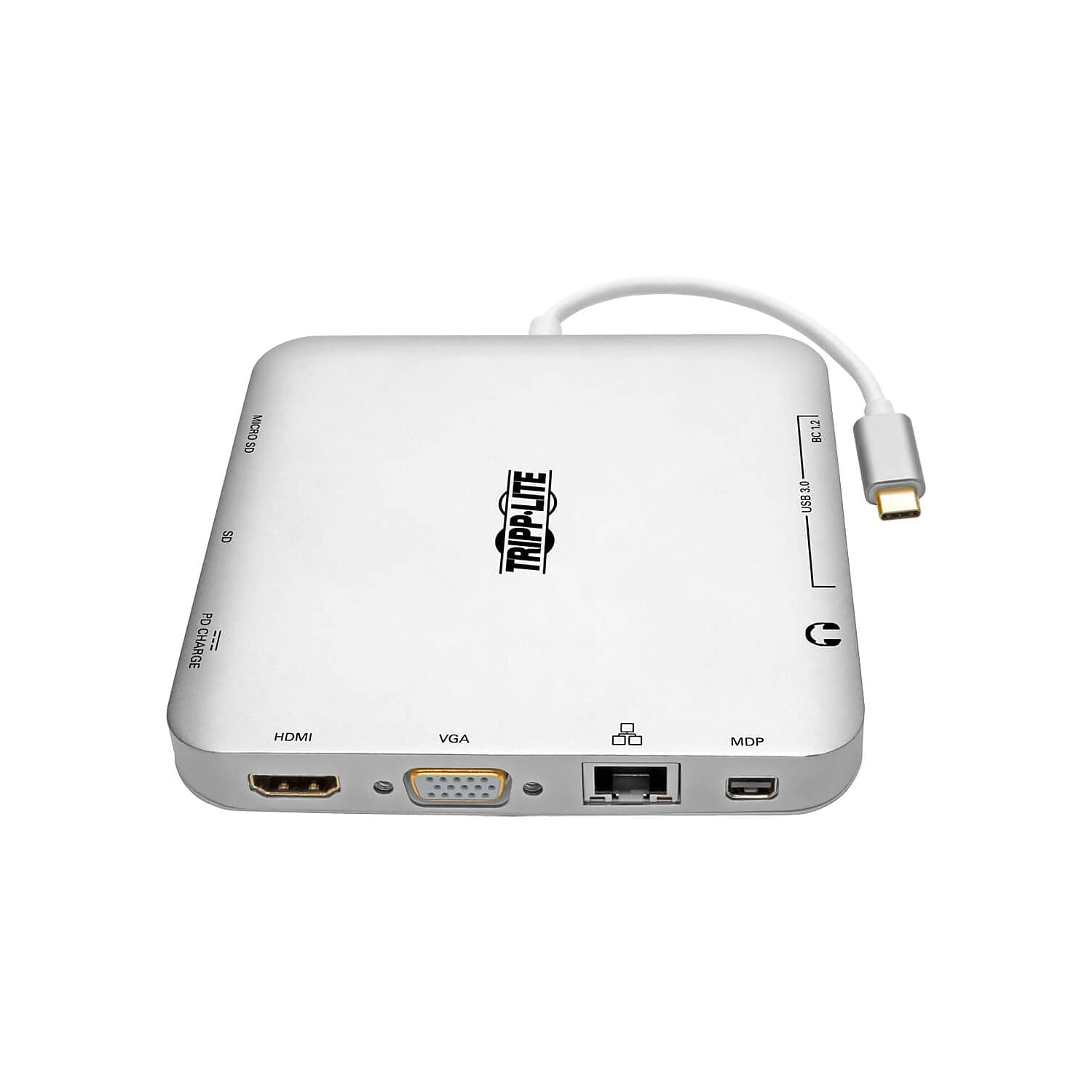 Tripp Lite USB-C Docking Station for Dual Monitors, 4K HDMI @ 30Hz, Mini Display Port mDP, VGA, USB 3.2 Gen 1