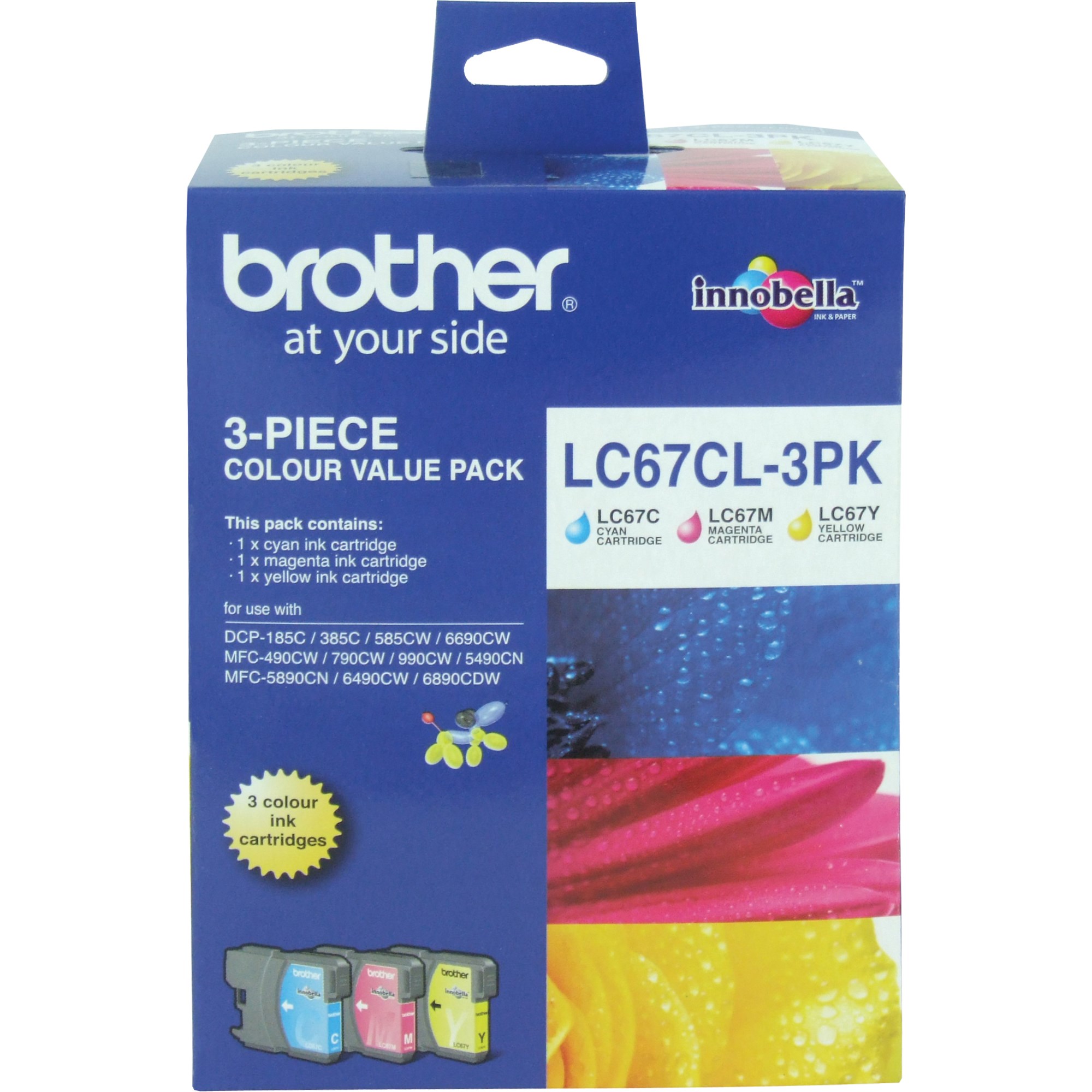 Brother LC-67CL Ink Cartridge Colour Value Pack  CMY