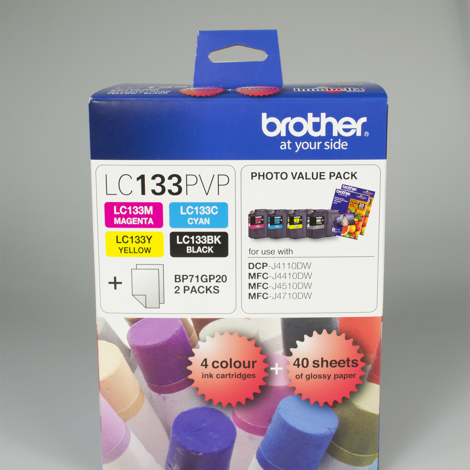 Brother LC-133PVP Ink Cartridge Photo Colour Value Pack  CMYK