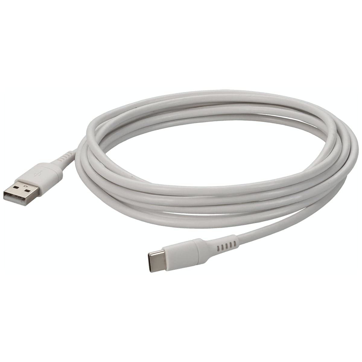 AddOn 2.0m (6.6ft) USB-C Male to USB 2.0 (A) Male Sync and Charge White Cable