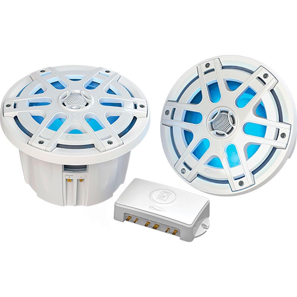 Poly-Planar MA-OC8 8" 500 Watt Waterproof Blue LED Speaker - White