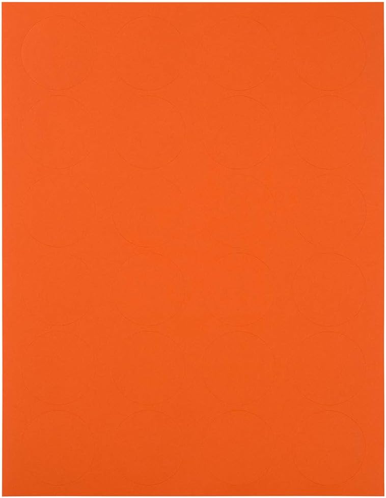 JAM PAPER Circle Label Sticker Seals - 1 2/3 Inch Diameter - 120 Round Labels/Pack