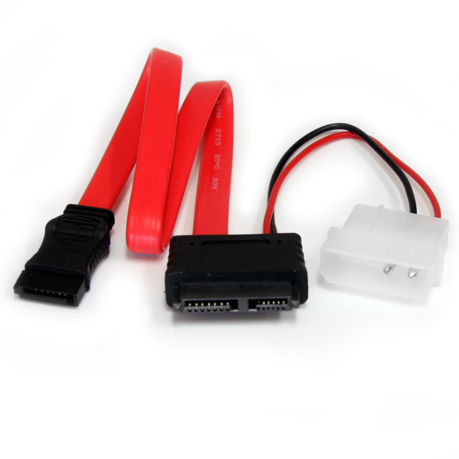 StarTech.com Slimline SATA to SATA with LP4 Power Cable Adapter