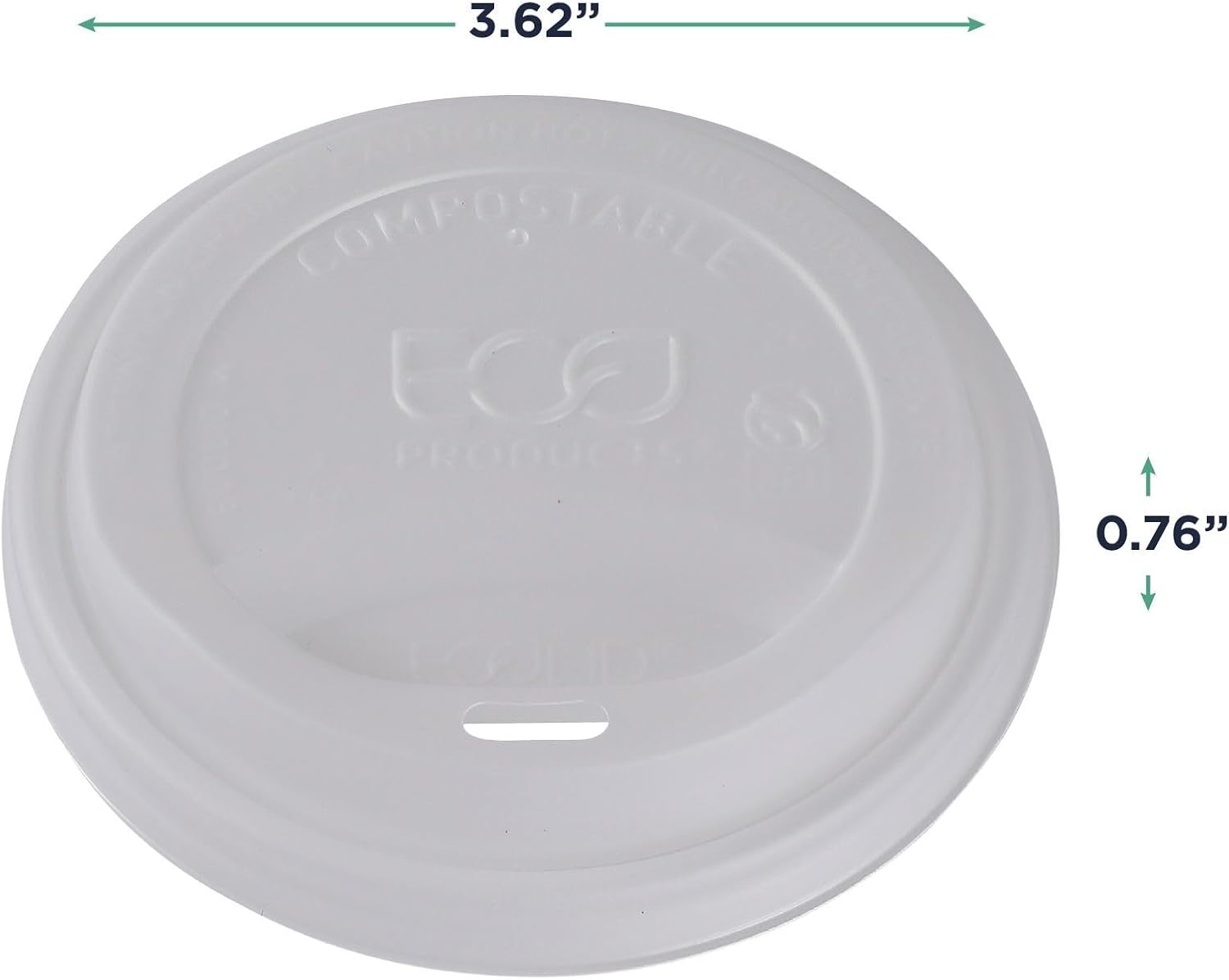 Eco-Products EcoLid Hot Cup Lids, Fits 10-20 oz