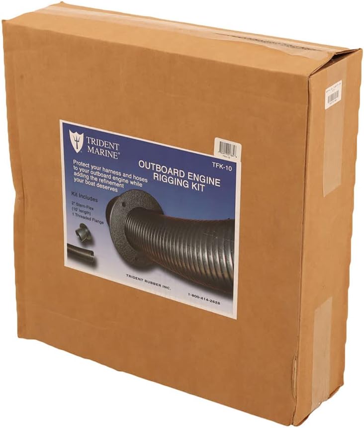 Trident Marine 10' Black Stern Flex Hose w/Transom Flange