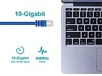 Monoprice Cat6A Shielded (S/FTP) Ethernet Patch Cable - 26AWG Pure Bare Copper Snagless RJ45 Fullboot