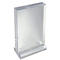 Azar Displays Deluxe Vertical Acrylic Block Stand