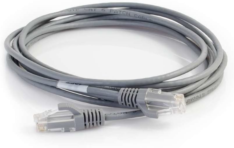 C2G 01091 Cat6 Cable - Snagless Unshielded Slim Ethernet Network Patch Cable, Gray (5 Feet, 1.52 Meters)