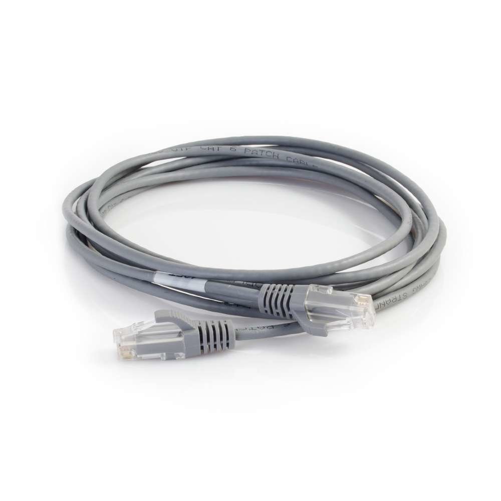 C2G 01091 Cat6 Cable - Snagless Unshielded Slim Ethernet Network Patch Cable, Gray (5 Feet, 1.52 Meters)