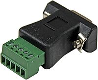 StarTech.com RS422 RS485 Serial DB9 to Terminal Block Adapter - Serial adapter - 5 pin terminal block to DB-9 (M) (black)