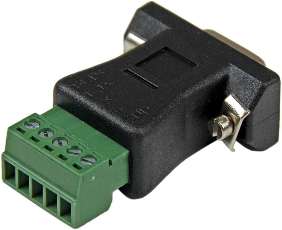 StarTech.com RS422 RS485 Serial DB9 to Terminal Block Adapter - Serial adapter - 5 pin terminal block to DB-9 (M) (black)