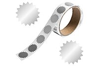 JAM PAPER Circle Label Wafer Seals with Serrated Edges - 100 Round Self-Adhesive Labels