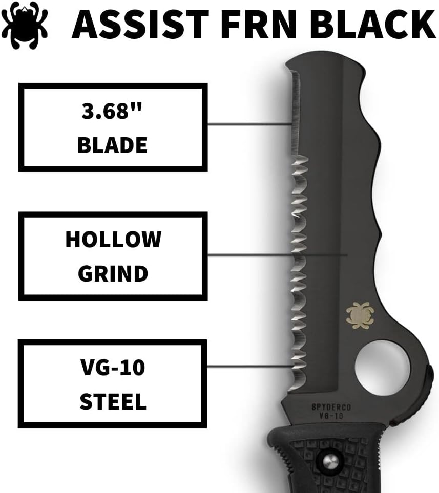 SPYDERCO Assist Rescue Jr Folding Knife