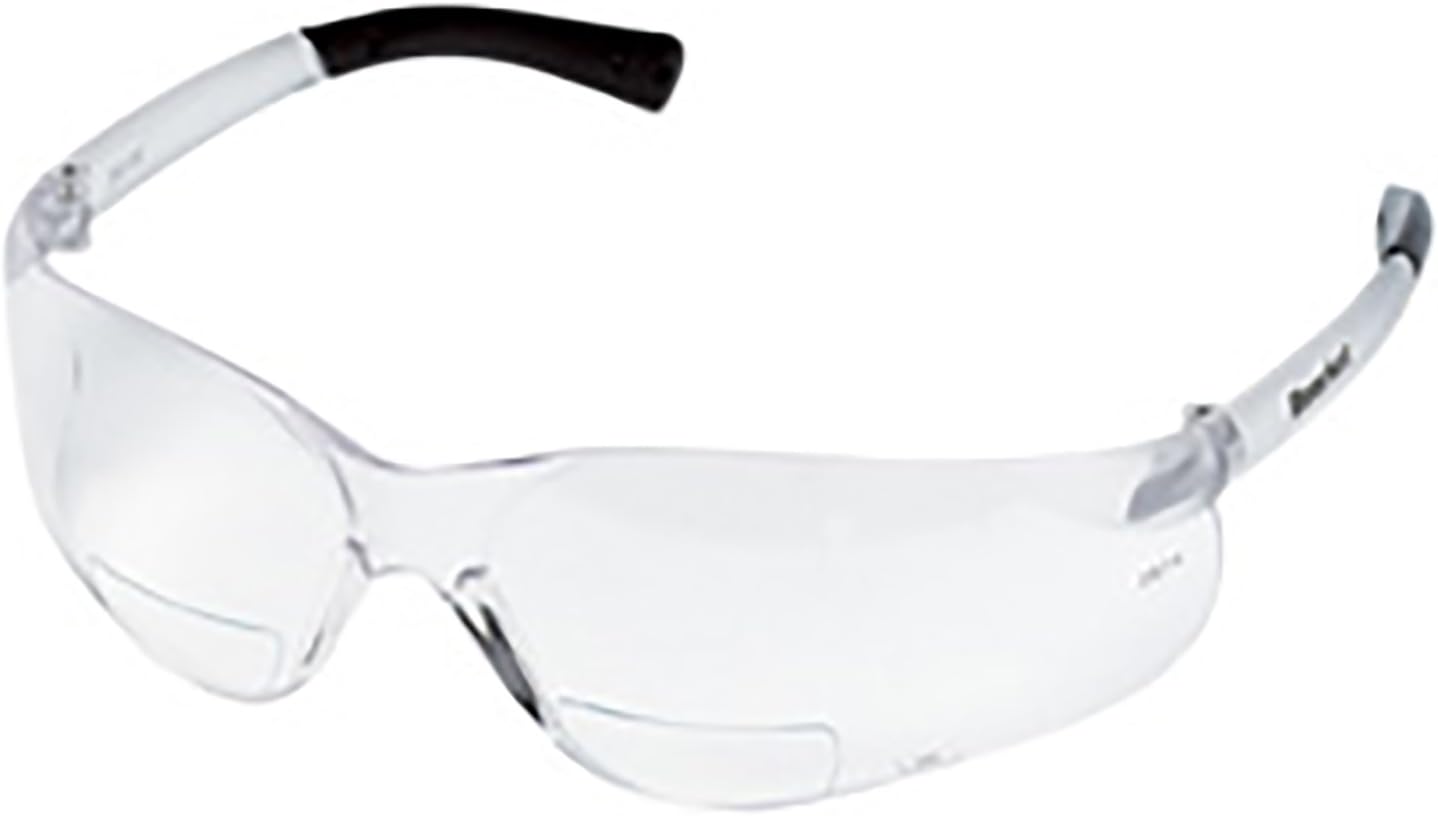 Magnifying Safety Glasses: 1.50, Clear Lenses, Scratch-Resistant, ANSI Z87.1+
