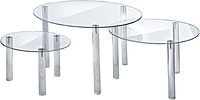 Azar Displays 515305 Large Acrylic Round Riser (3 Piece Set)