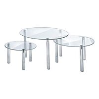 Azar Displays 515305 Large Acrylic Round Riser (3 Piece Set)