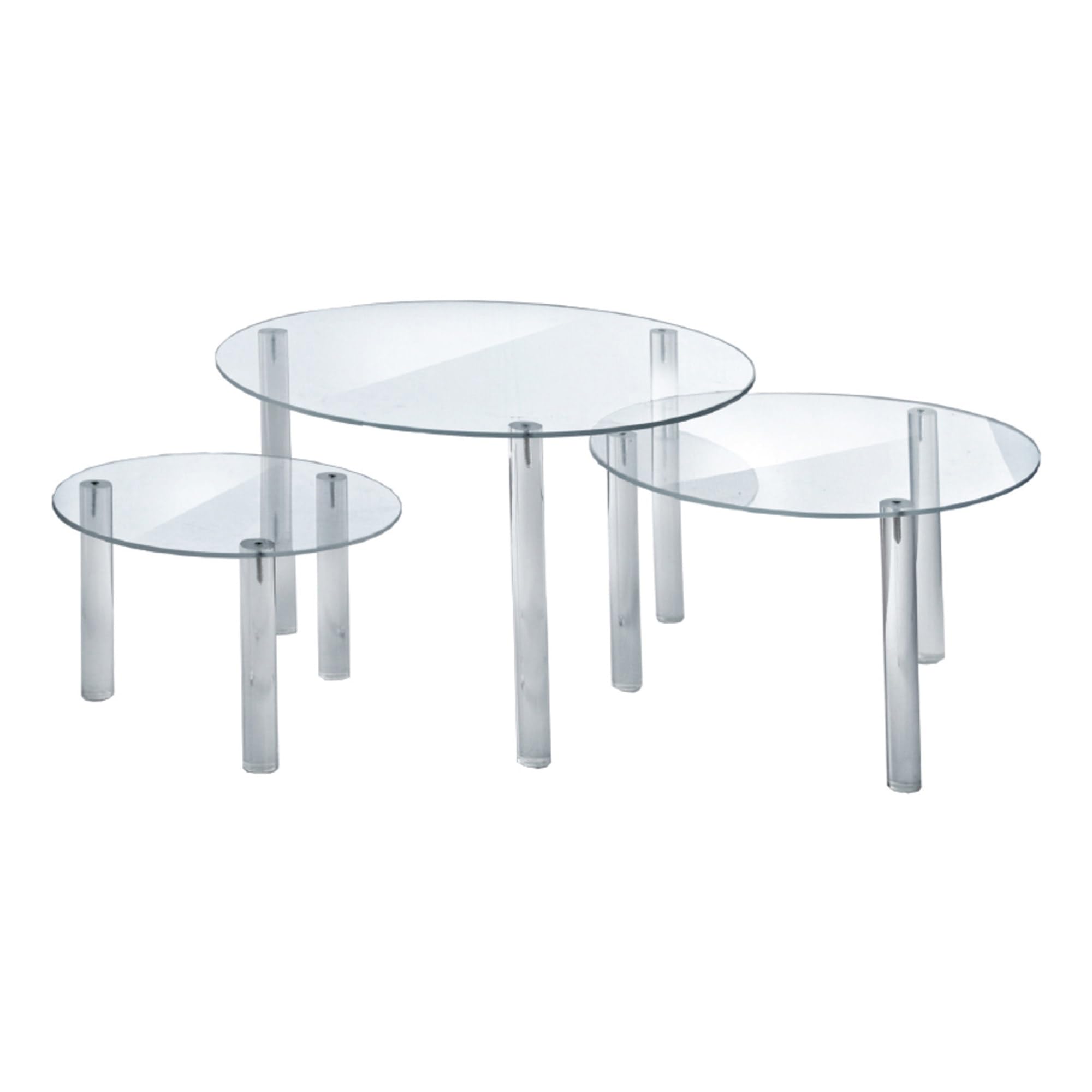Azar Displays 515305 Large Acrylic Round Riser (3 Piece Set)