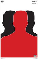 Birchwood Casey 23" x 35" Eze-Scorer Silhouette III Shoot-Up Brilliant White Paper Targets for Indoor and Outdoor Use