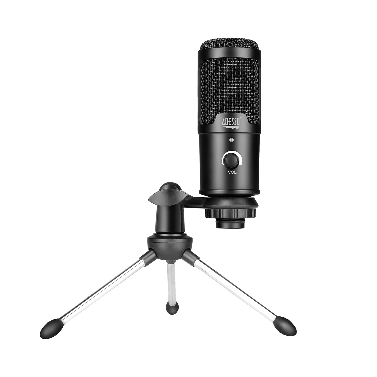 Adesso Xtream M4 Cardioid Condenser USB Microphone, Black