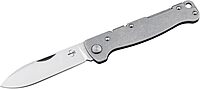 BÖKER PLUS® Atlas Backlock Clippoint - classic pocket folding knife with steel handle - D2 blade - Backlock knife in case