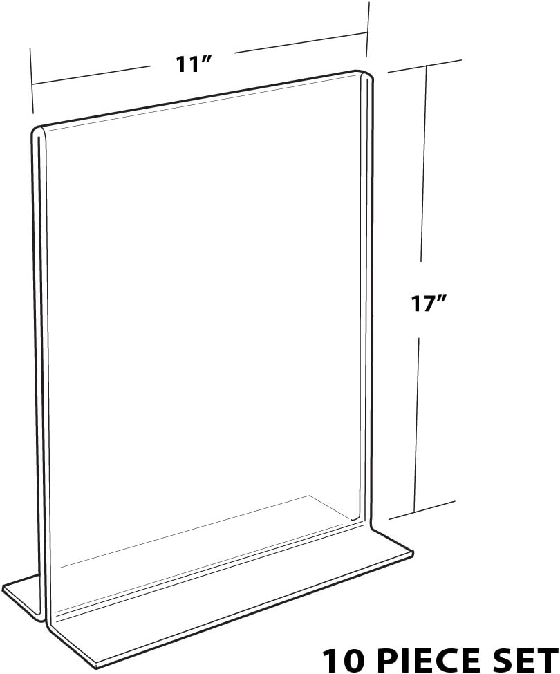 Azar Displays Double-Foot 2-Sided Acrylic Sign Holders