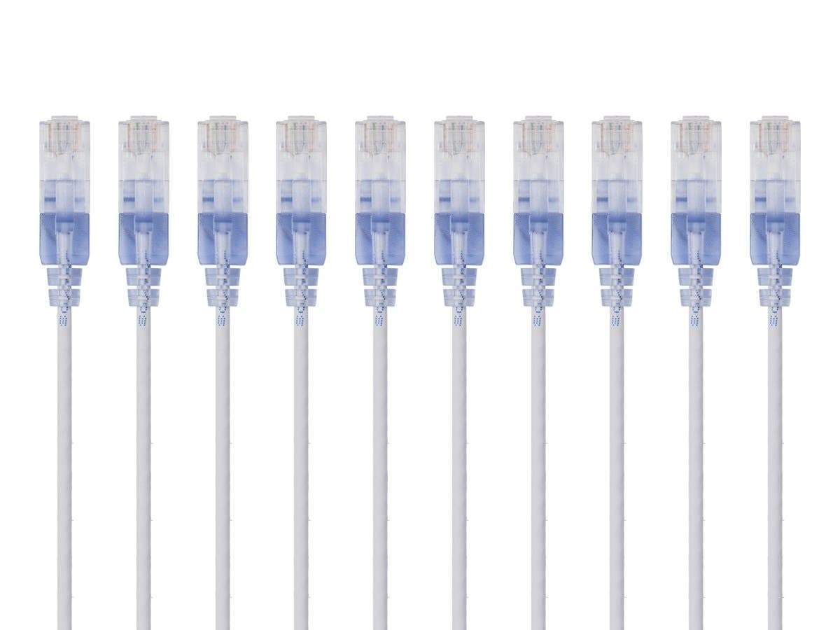 Monoprice SlimRun Cat6A Ethernet Patch Cable - 30AWG UTP Snagless RJ45 10G