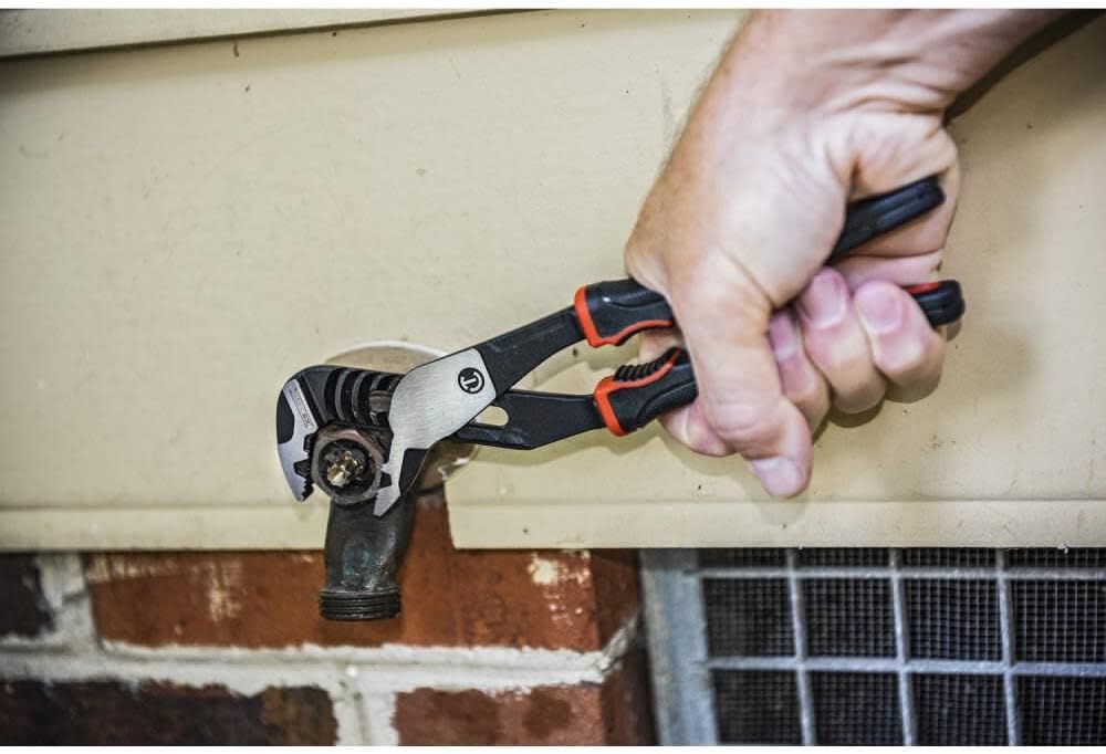 Crescent Z2 K9 Straight Jaw Dual Material Tongue & Groove Plier Set - Adjustable Plier Set with 8 Jaw Positions