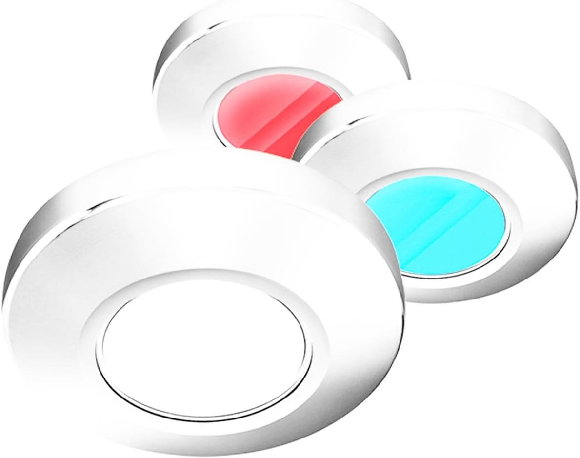 i2Systems Profile P1120 Tri-Light Surface Light - Red, Cool White & Blue - White Finish