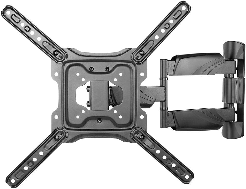 Monoprice Premium Full Motion TV Wall Mount Bracket Low Profile for 23" to 55" TVs up to 77lbs, Max VESA 400x400