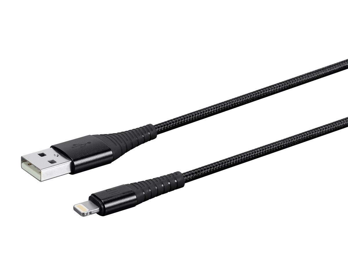 Monoprice AtlasFlex Series Durable MFi Certified Lightning to USB Type-A Charge & Sync Kevlar-Reinforced Nylon-Bra 3 Feet 1