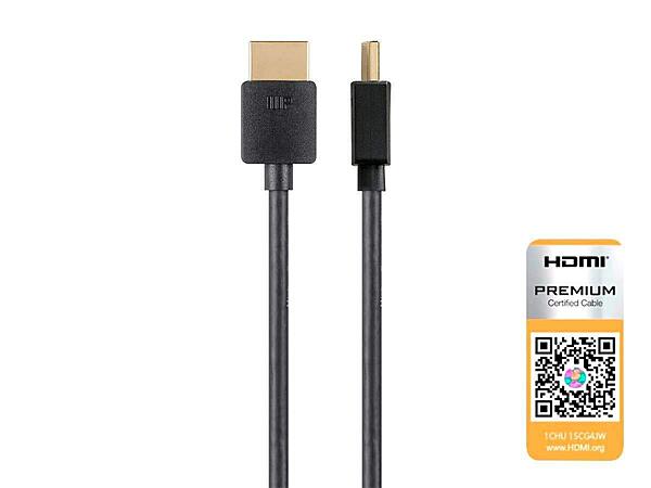 Monoprice Certified Premium High Speed HDMI Cable - Ultra Slim, 18Gbps, 4K@60Hz, HDR