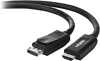 Belkin F2CD001B06-E DisplayPort-Male to HDMI-Male Cable (6 Feet, Black)