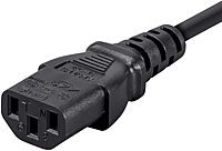 Monoprice Power Cord - 6 Feet - Black | BS 1363 (UK) to IEC 60320 C13, 18AWG, 5A/1250W, 250V, 3-Prong, Fused