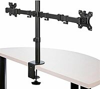 StarTech.com Desk Mount Dual Monitor Arm - Desk Clamp/Grommet VESA Monitor Mount for up to 32 inch Displays - Ergonomic Articulating Monitor Arm - Height Adjustable/Tilt/Swivel/Rotating (ARMDUAL2)