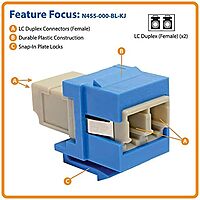 Tripp Lite Duplex Multimode Fiber Coupler, Keystone Jack, LC to LC