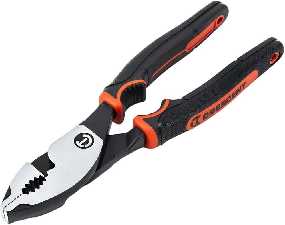 Crescent Z2 Dual Material Slip Joint Pliers - Cushion Grip Wire Cutter Hand Tool for Home Improvement & Repair - 6" - HTZ26CG