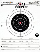 Champion Targets 45721 Score Keeper Fluorescent Orange & Black Bullseye Target, 50 Yard Small Bore Notebook, 12 Pack