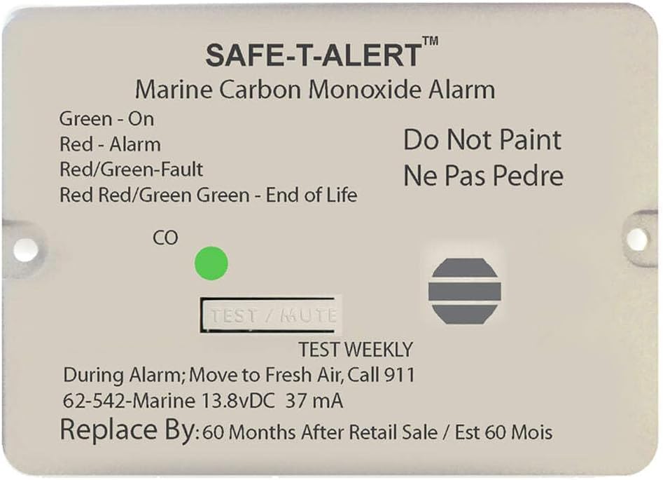 Safe-T-Alert 62 Series Carbon Monoxide Alarm w/Relay - 12V - 62-542-Marine-RLY-NC - Flush Mount - White