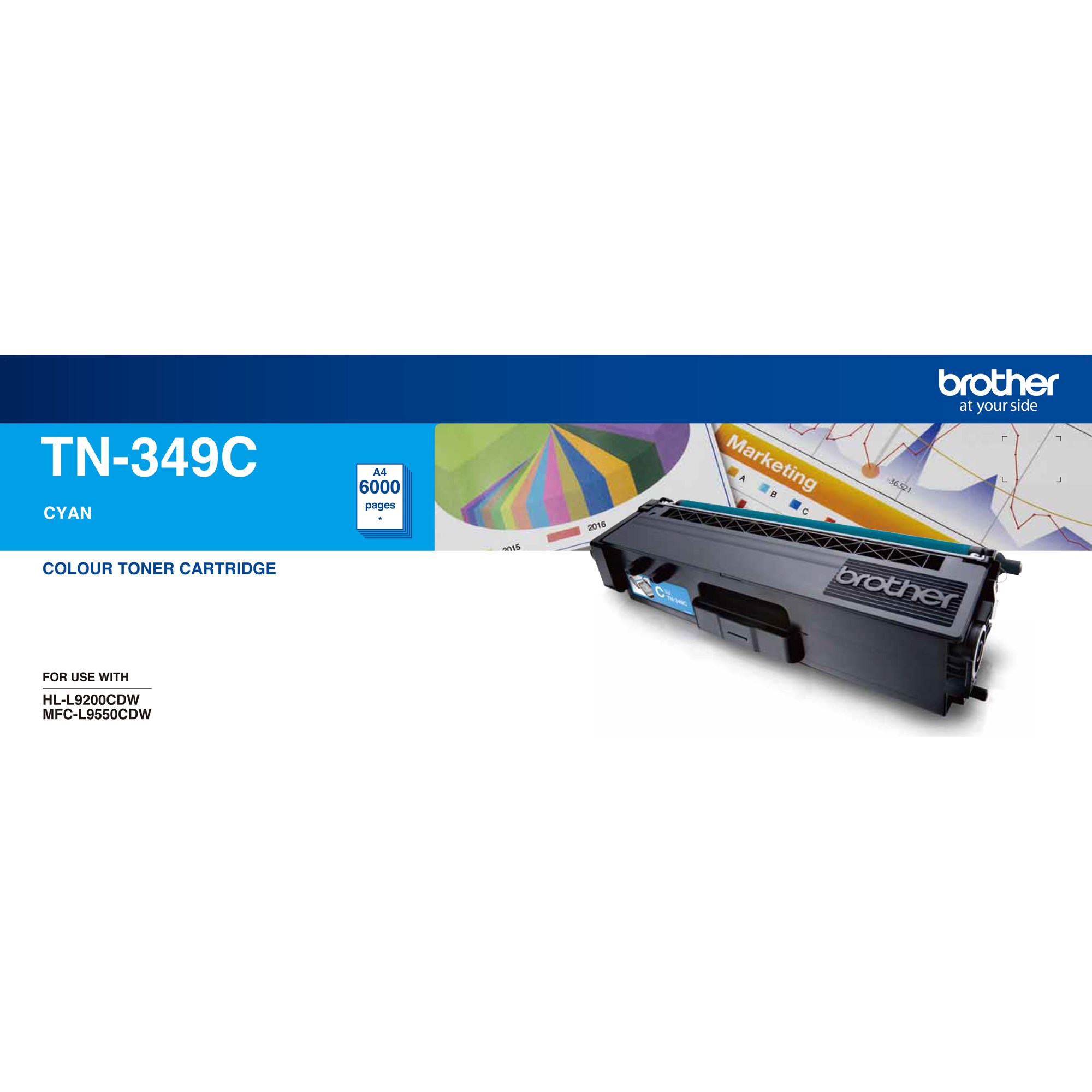 Brother TN-349C Toner Cartridge Super High Yield Cyan