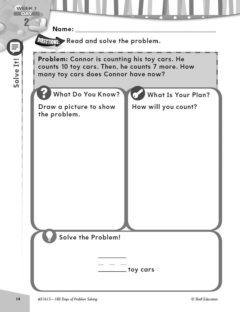 180 Days of Problem Solving for 1st Grade – Build Math Fluency with this 1st Grade Math Workbook (180 Days of Practice)