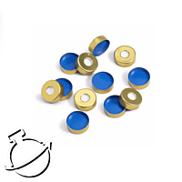 Headspace magnetic crimp cap SPME, PTFE/Si, micro center, 20 mm, 100/pk