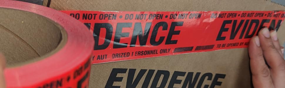 Crime Scene Evidence Box Sealing Tape, Red 1