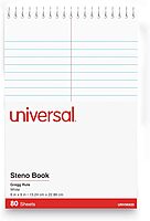 Universal 96920 Steno Book, Gregg Rule, 6 x 9, White, 80 Sheets