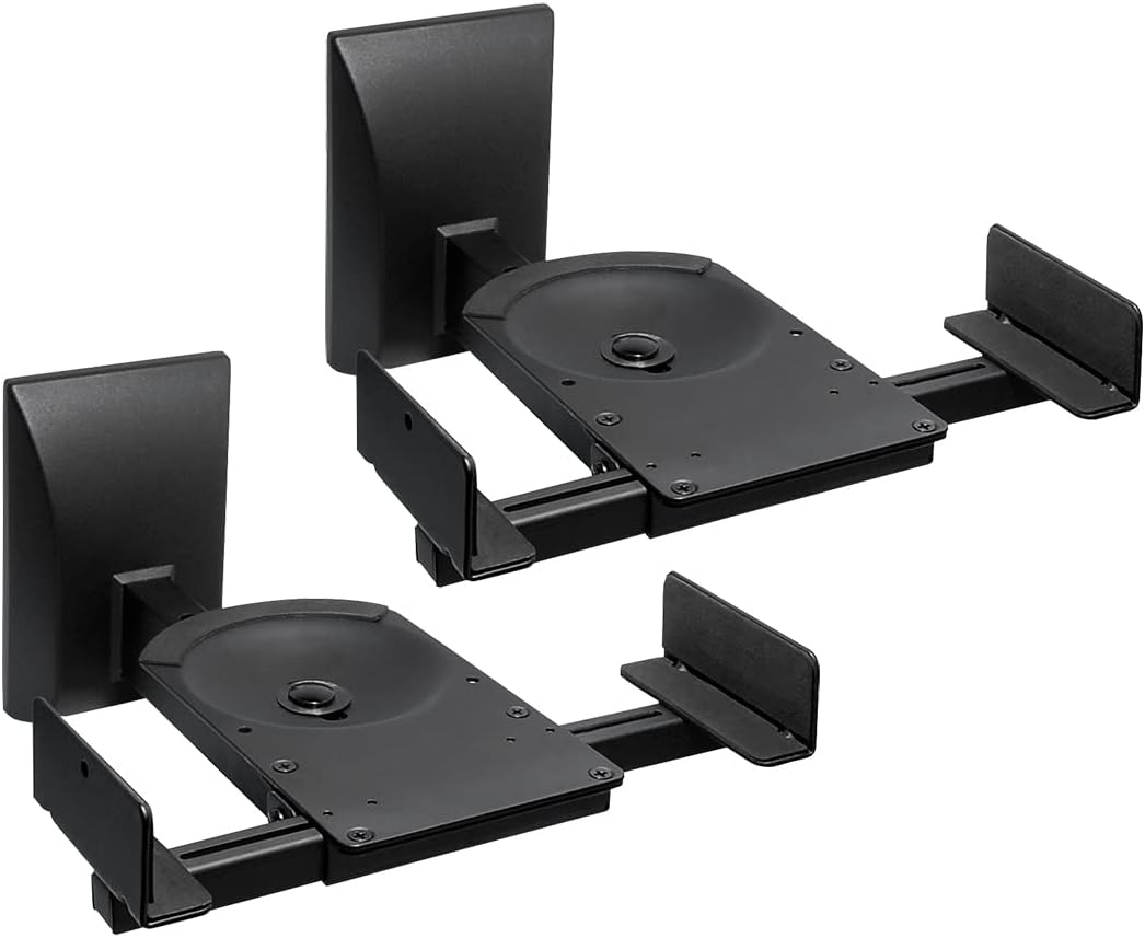 Speaker Wall Mount Adjustable without Tools Tilt+Swivel 25kg
