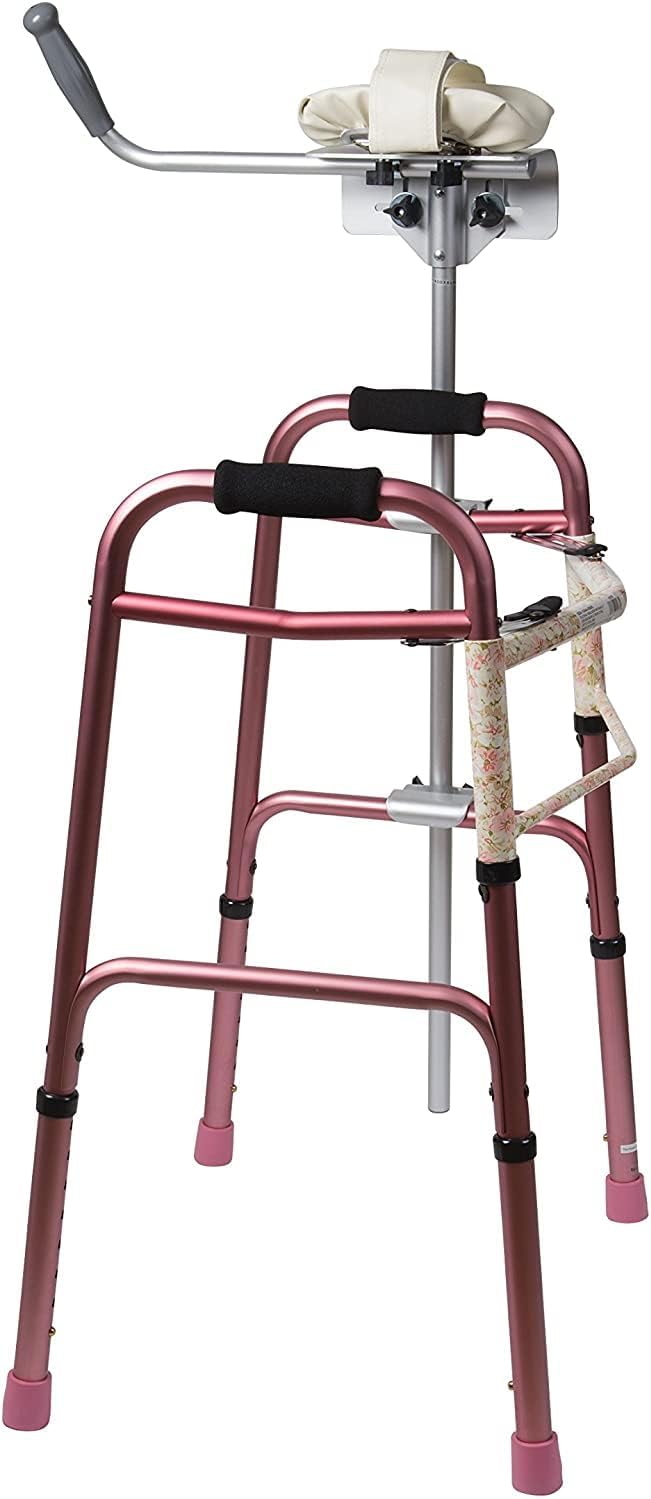 MABIS Walker Platform Attachment With Adjustable Padded Cuff, No Tools Needed, Attaches to Most Walkers
