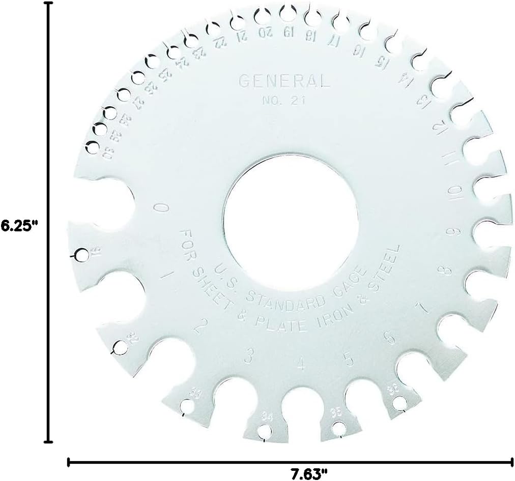 General Tools 21 US Standard Sheet Metal Round Gage