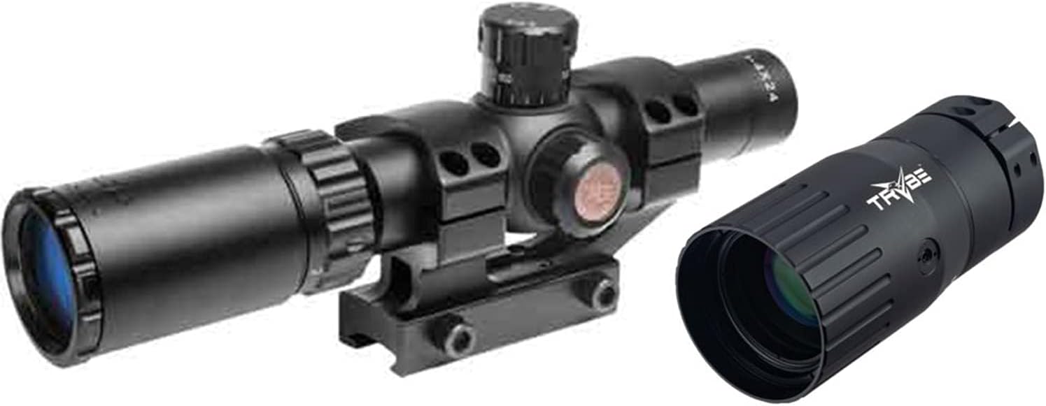 TRUGLO TRU-BRITE 30 Series Dual-Color Illuminated Reticle Rifle Scope with Mount