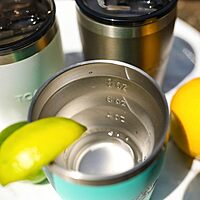 Toadfish Non-tipping 10oz Double-Wall Insulated Stainless Steel Rocks Tumbler with Easy-Slide Lid