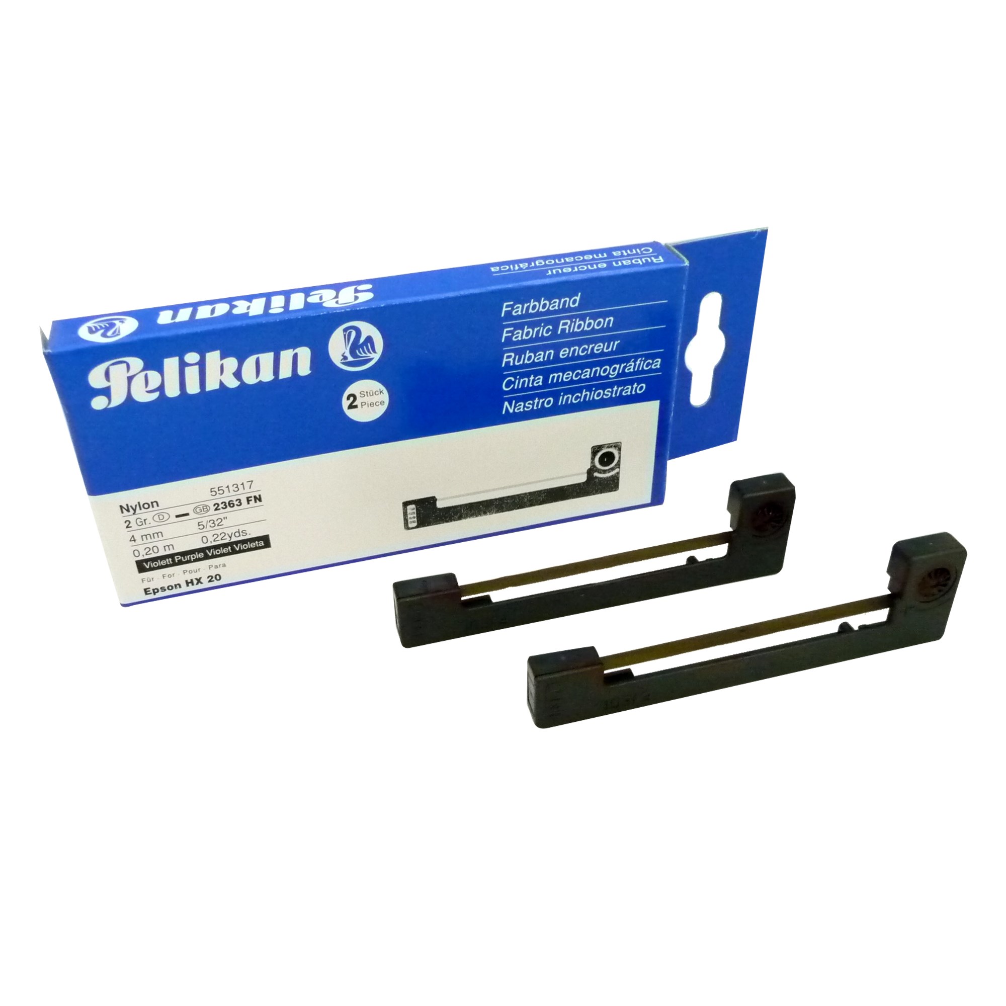 Pelikan 551317 Ribbons Compatible With Epson HX20  Purple Pack  Of 2